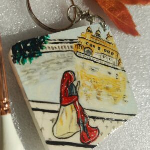 hamandir sahib hand painted keychain